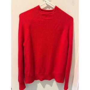 J. Crew Roll Neck Bright Red Marino wool blends Knit Sweater size XS